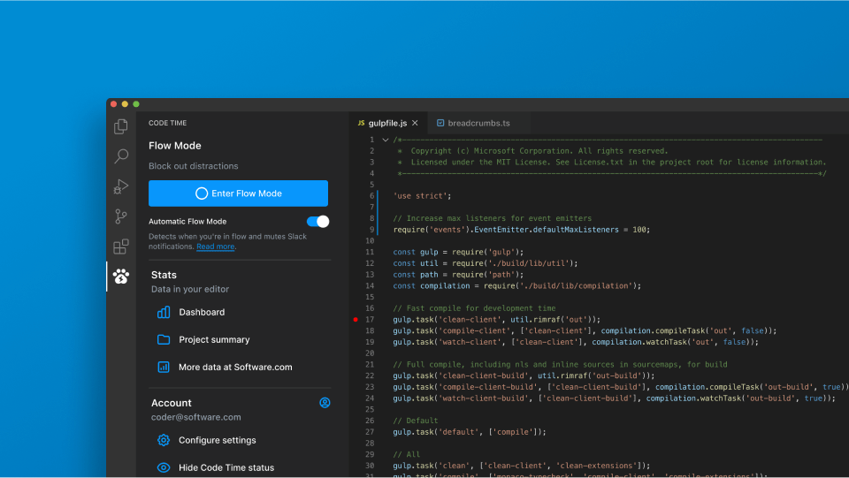 Code Time for Visual Studio Code